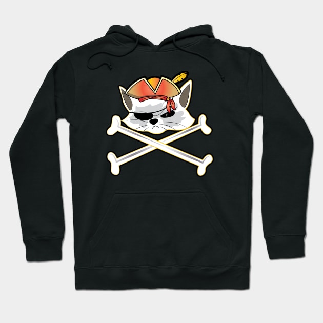 Pirate Cat Hoodie by ArticArtac